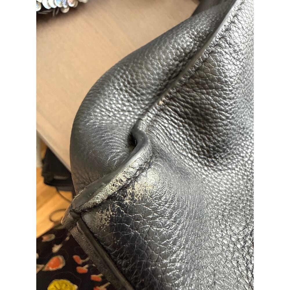 Vince Camuto Leather Tote Bag Purse Large Black Professional Classic - Picture 9 of 9